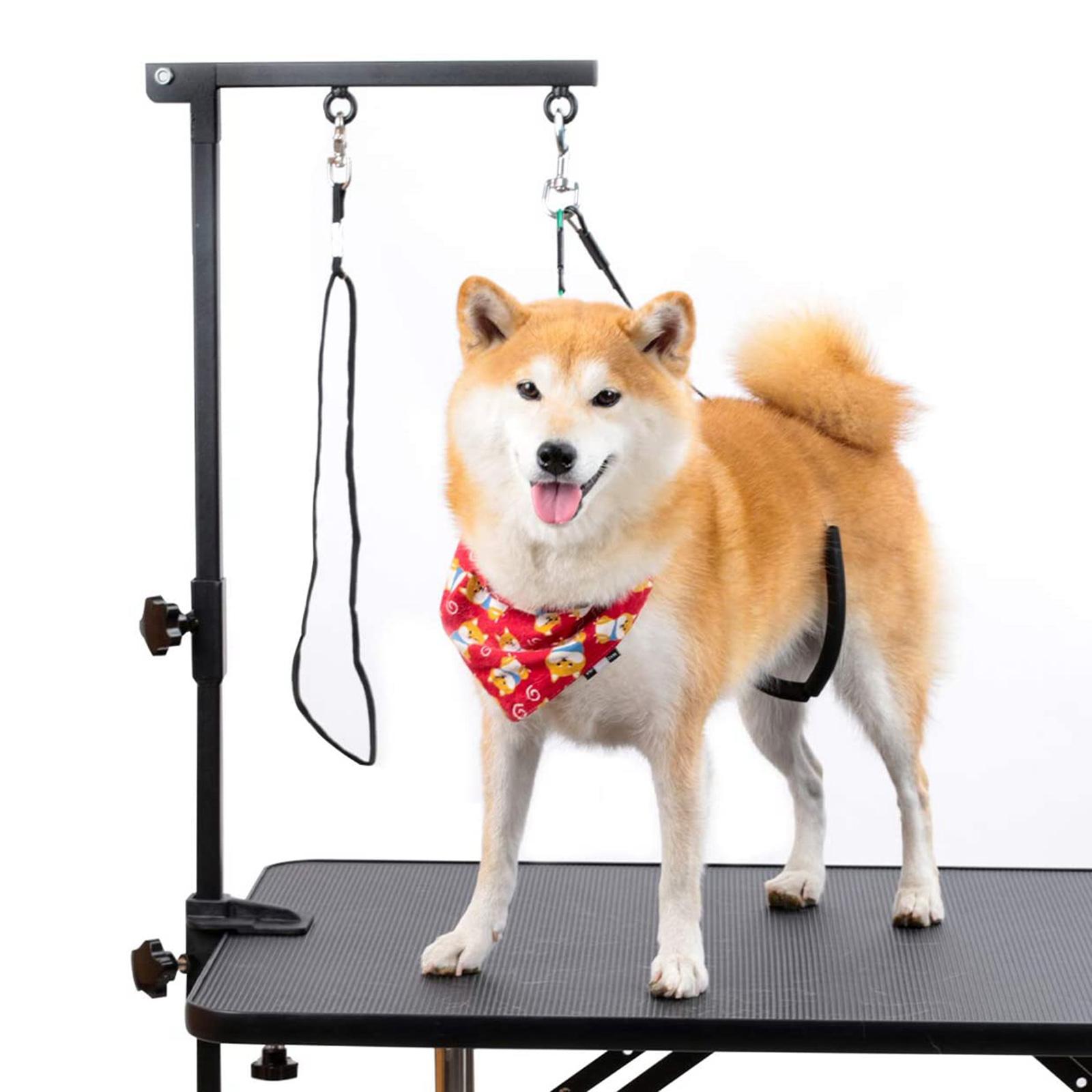 Folding Pet Grooming Table Arm Clamp - 折りたたみ式ペットグルーミングアーム（クランプ付き）、中小型犬用グルーミングテーブル、テーブルハンガーアクセサリー、猫犬用バスデスクトップ