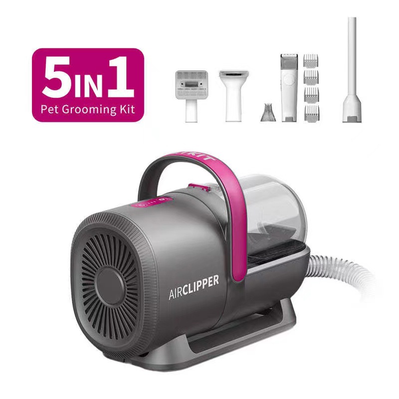 Pet Grooming Vacuum Suction Kit 5 In 1 - PETKIT エアクリッパー 5-in-1 ペットグルーミングバキュームキット、猫と犬の抜け毛を吸う高性能バキューム吸引機能付き