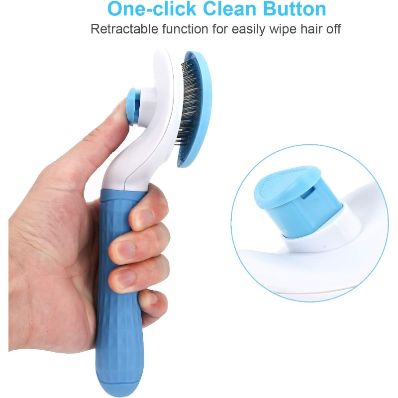 セルフクリーニングスリッカーブラシ、犬猫ウサギペットグルーミ - Slicker Brush Self Cleaning Pet Grooming のレビューと価格