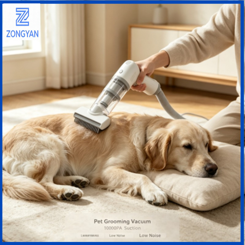 ZONGYAN ペット用グルーミング掃除機、コードレス、低騒 - Pet Grooming Vacuum Suction Kit 5 In 1 のレビューと価格
