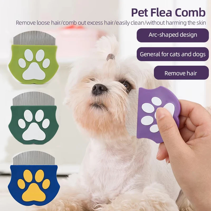 ペット用ノミ取り櫛 猫犬用涙汚れ除去剤 曲線状の細歯グルーミ - Flea Comb Fine Tooth Pet Tear Stain のレビューと価格