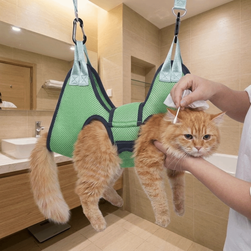 調節可能な犬用グルーミングハンモック、メッシュ製吊り下げ式猫 - Pet Grooming Hammock Sling Restraint のレビューと価格