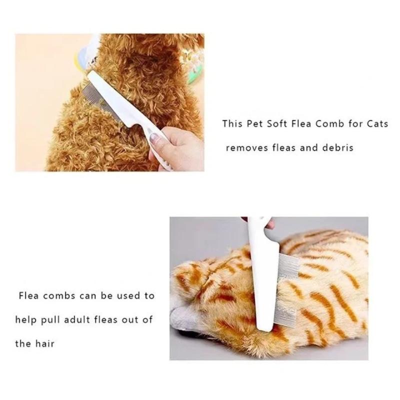 ペット用ノミ取りコーム、細かい歯のステンレス製グルーミングコ - Flea Comb Fine Tooth Pet Tear Stain のレビューと価格