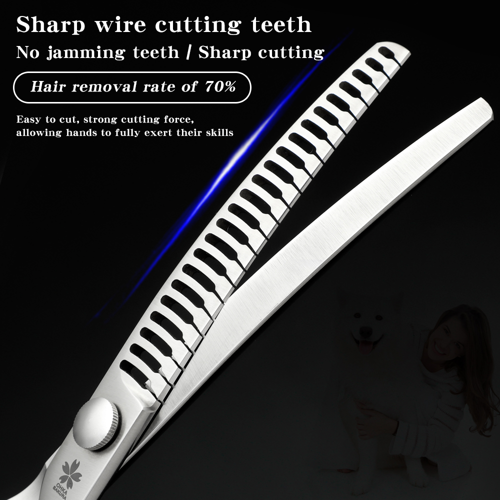 プロ用ペットグルーミングハサミ 7インチペットヘアトリミング - Professional Pet Grooming Scissors Curved のレビューと価格