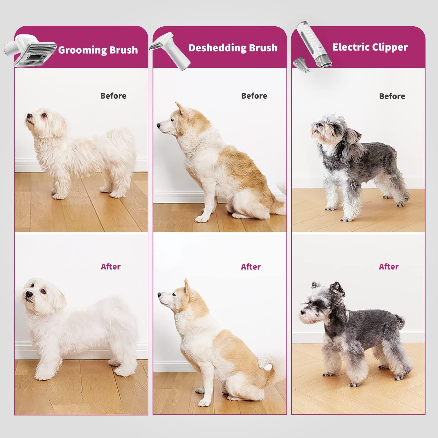 PETKIT エアクリッパー 5-in-1 ペットグルーミン - Pet Grooming Vacuum Suction Kit 5 In 1 のレビューと価格