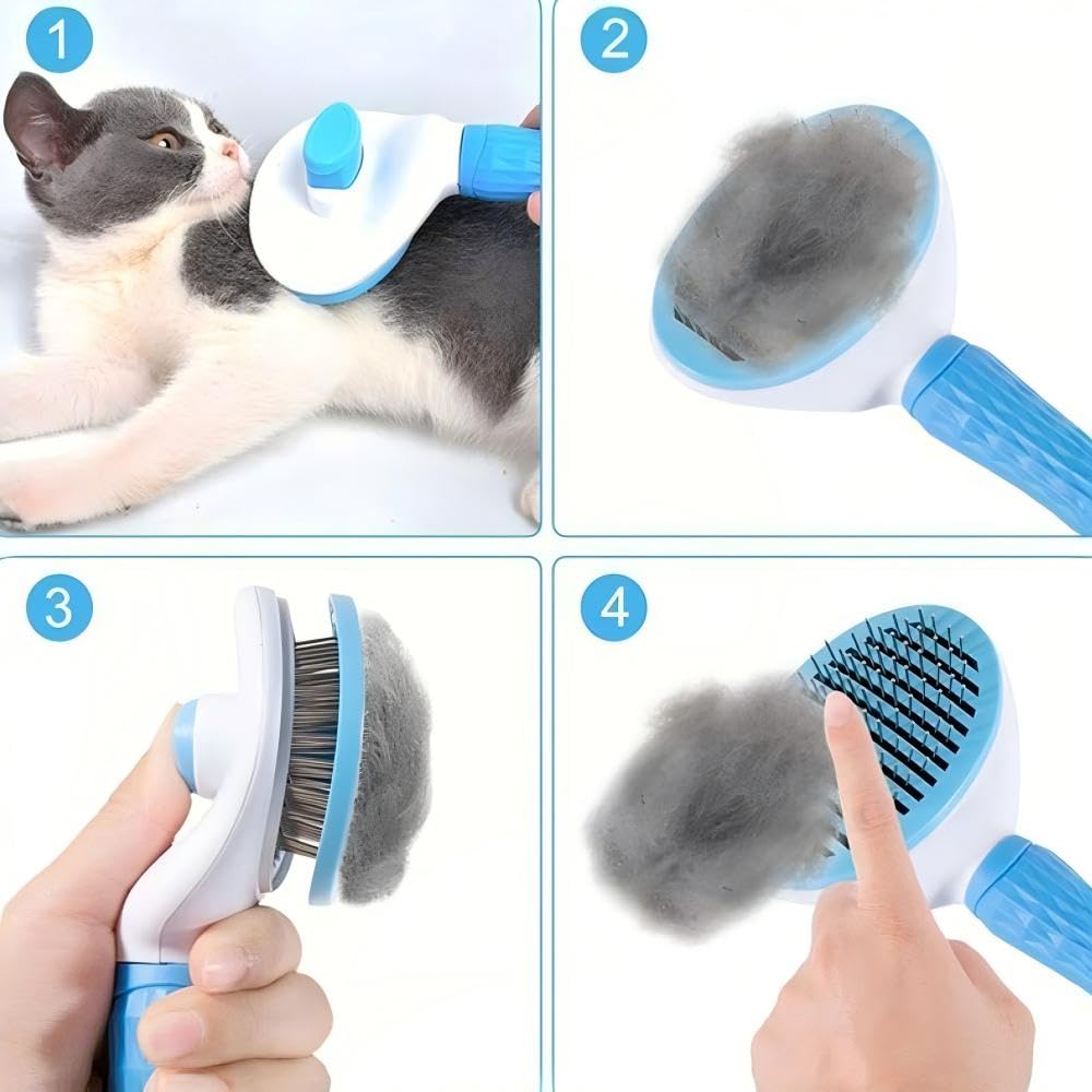 セルフクリーニングペットスリッカーブラシ ワンクリック猫犬毛 - Slicker Brush Self Cleaning Pet Grooming のレビューと価格