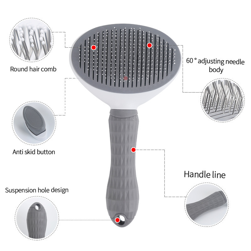 セルフクリーニングペットスリッカーブラシ ワンクリック猫犬毛 - Slicker Brush Self Cleaning Pet Grooming のレビューと価格