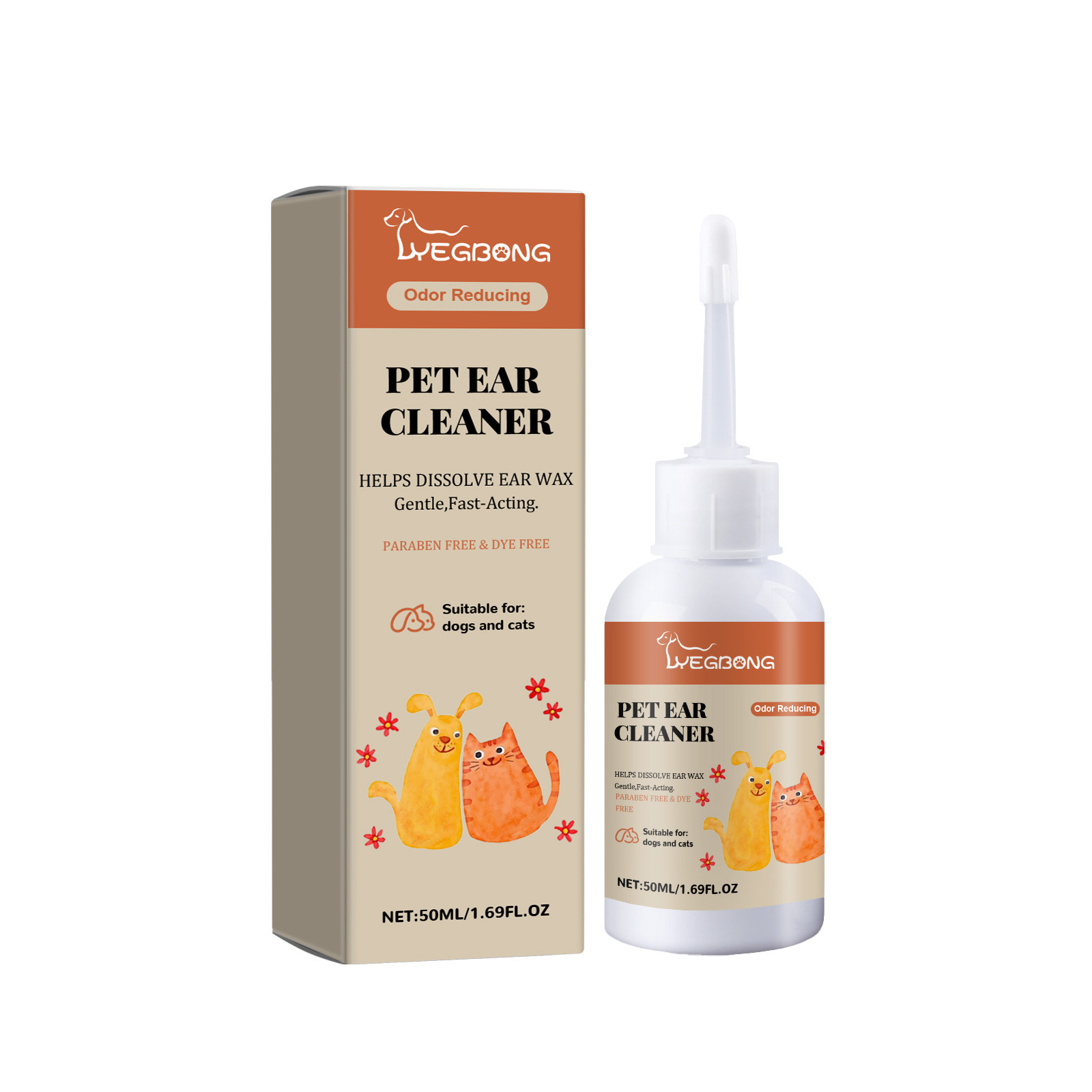 ペットの耳垢除去クリーナー,耳の臭い除去,かゆみ,感染制御, - Dog Ear Cleaner Solution Drops Wash のレビューと価格