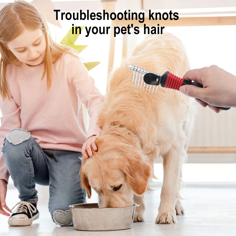 ペットのアンダーコート用ヘアブラシ、犬のグルーミング、毛の絡 - Undercoat Rake Dematting Tool Dog Shedding のレビューと価格