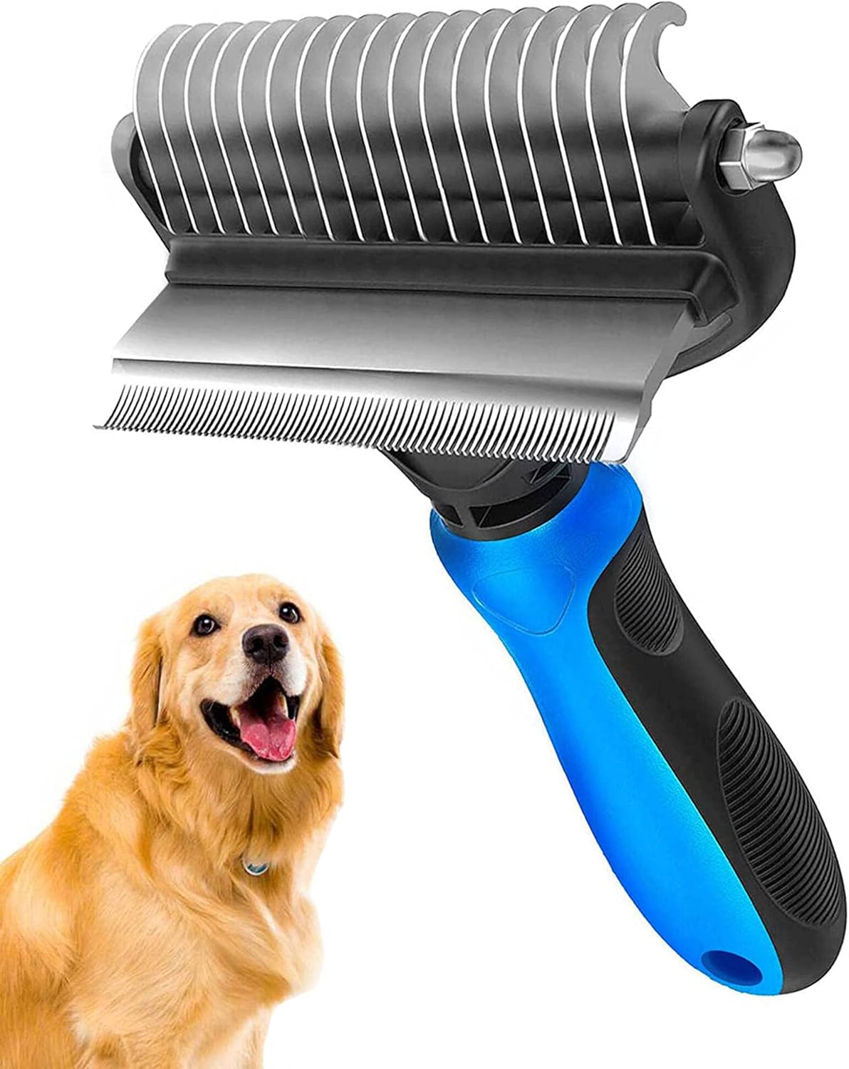 ペット用グルーミングブラシ、抜け毛対策用ドッグブラシ、3in - Undercoat Rake Dematting Tool Dog Shedding のレビューと価格