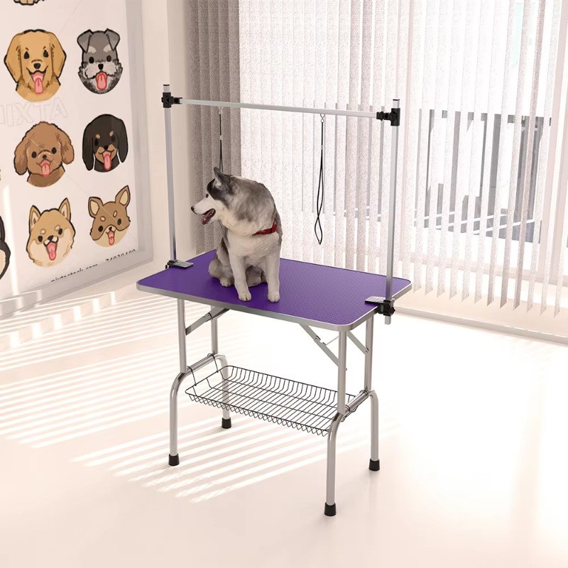 36インチ折りたたみ式ペットグルーミングテーブル、ステンレス - Folding Pet Grooming Table Arm Clamp のレビューと価格
