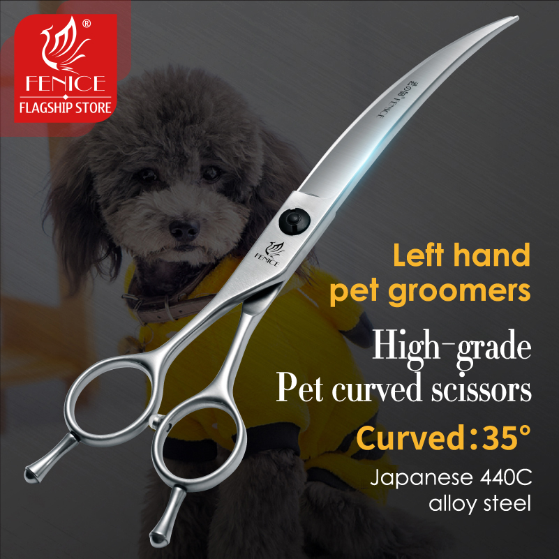 Fenice-プロの犬のグルーミングツール,超湾曲,35 ° - Professional Pet Grooming Scissors Curved のレビューと価格