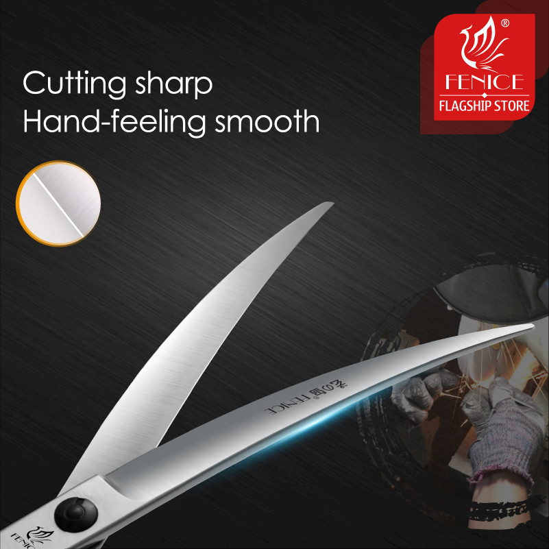Fenice-プロの犬のグルーミングツール,超湾曲,35 ° - Professional Pet Grooming Scissors Curved のレビューと価格