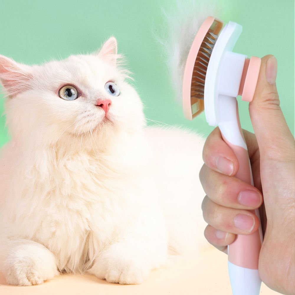 ペット用グルーミングブラシ、犬や猫の毛づくろいに最適。自己洗 - Slicker Brush Self Cleaning Pet Grooming のレビューと価格