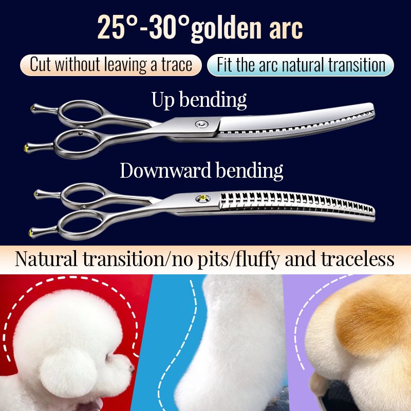 Fenice vg10プロのペットはさみ、湾曲したストレート - Professional Pet Grooming Scissors Curved のレビューと価格