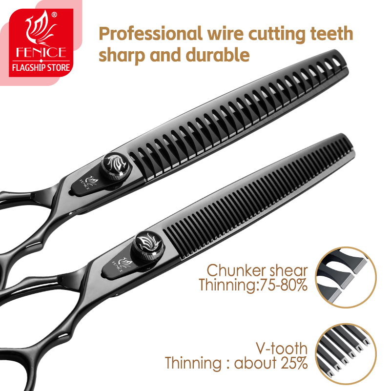 フェニーチェ JP440C スチール製プロ用黒色犬用理髪はさ - Professional Pet Grooming Scissors Curved のレビューと価格