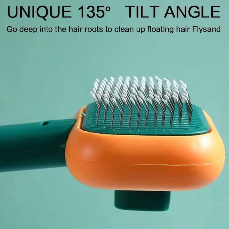 犬や猫などのペットの毛づくろい用、自己洗浄機能付きのスリッカ - Slicker Brush Self Cleaning Pet Grooming のレビューと価格