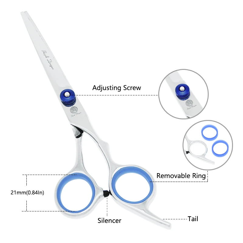    6.0インチ パープルドラゴン プロ仕様 ペット用バ - Professional Pet Grooming Scissors Curved のレビューと価格