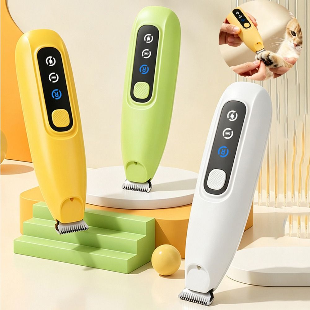 プロ仕様のLEDライト付きペット用爪切り。低騒音、コードレス - Cordless Dog Clippers Low Noise Grooming のレビューと価格