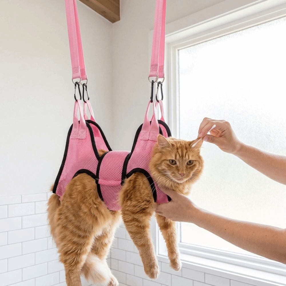 高さ調節可能な犬用グルーミングハンモック。メッシュ素材でペッ - Pet Grooming Hammock Sling Restraint のレビューと価格