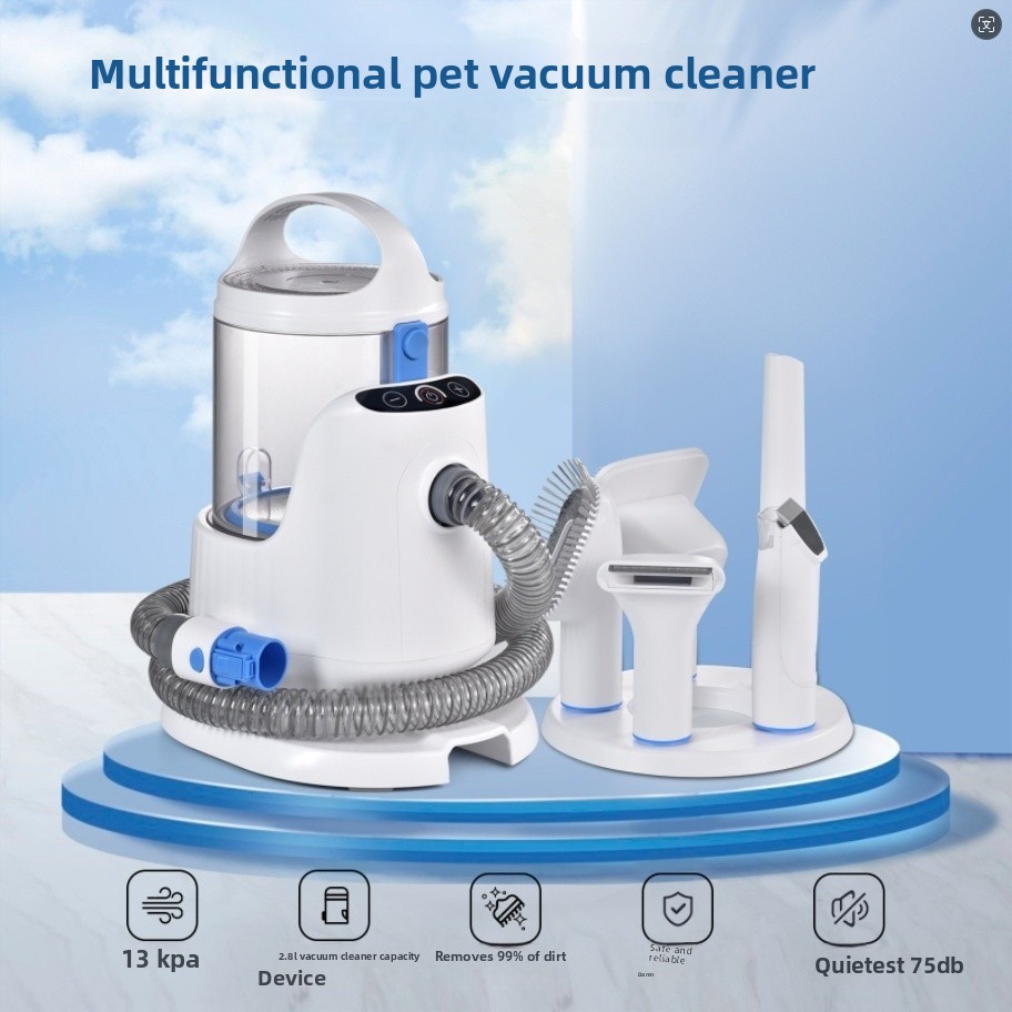 多機能ペット掃除機、13kPa吸引力、低騒音75dB、犬猫用 - Pet Grooming Vacuum Suction Kit 5 In 1 のレビューと価格