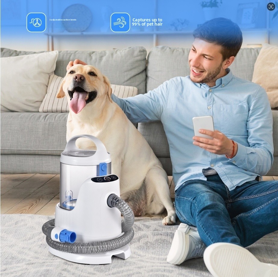 多機能ペット掃除機、13kPa吸引力、低騒音75dB、犬猫用 - Pet Grooming Vacuum Suction Kit 5 In 1 のレビューと価格
