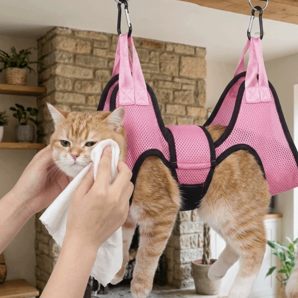 調節可能な犬用グルーミングハンモック、メッシュ製吊り下げ式猫 - Pet Grooming Hammock Sling Restraint のレビューと価格