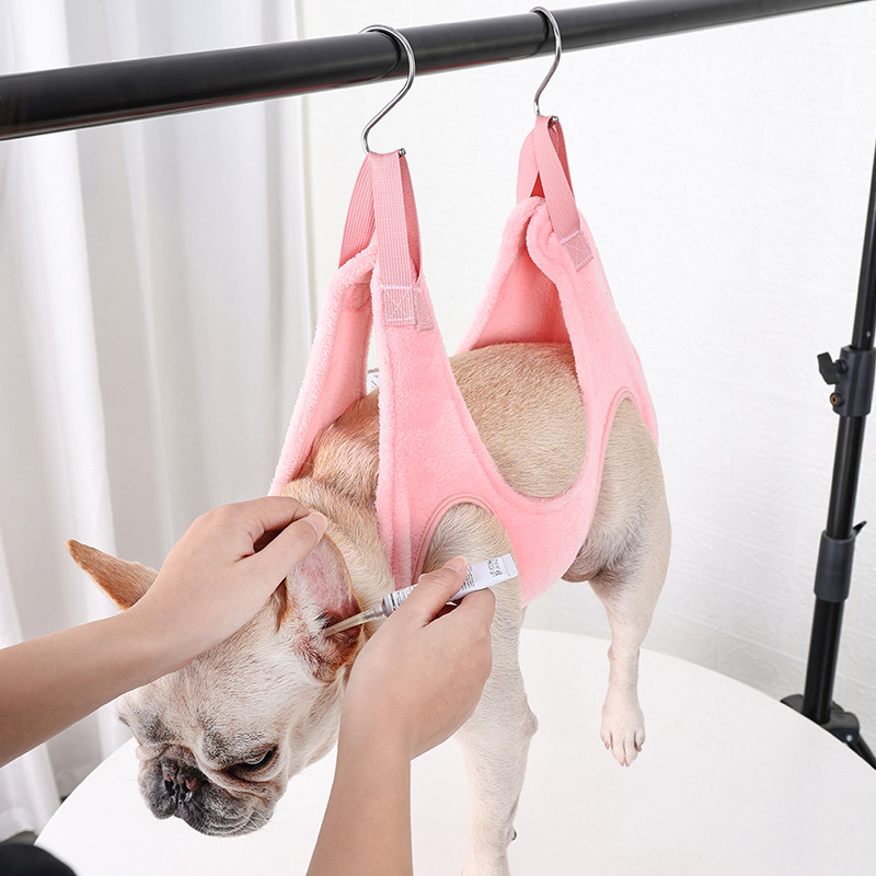 ペットグルーミングハンモックハーネス 小型犬用ハンモックヘル - Pet Grooming Hammock Sling Restraint のレビューと価格