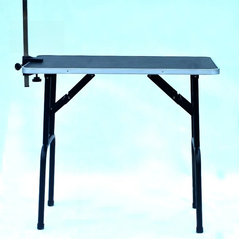 黒色鉄製コーティング脚付き折りたたみ式ペットグルーミングテー - Folding Pet Grooming Table Arm Clamp のレビューと価格