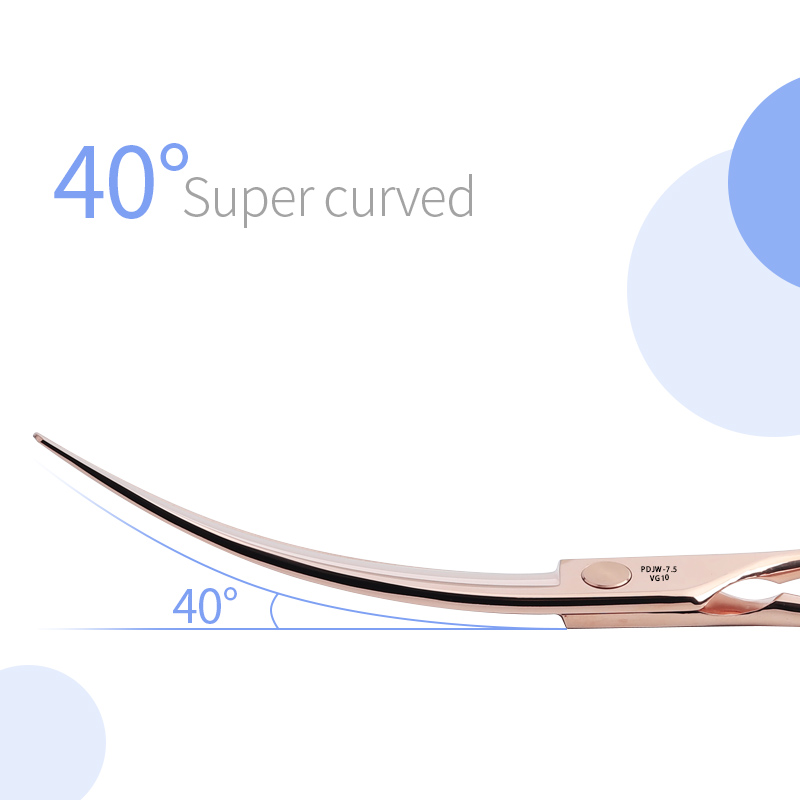 Firelion-プロの超湾曲犬のグルーミングブはさみ、金の - Professional Pet Grooming Scissors Curved のレビューと価格